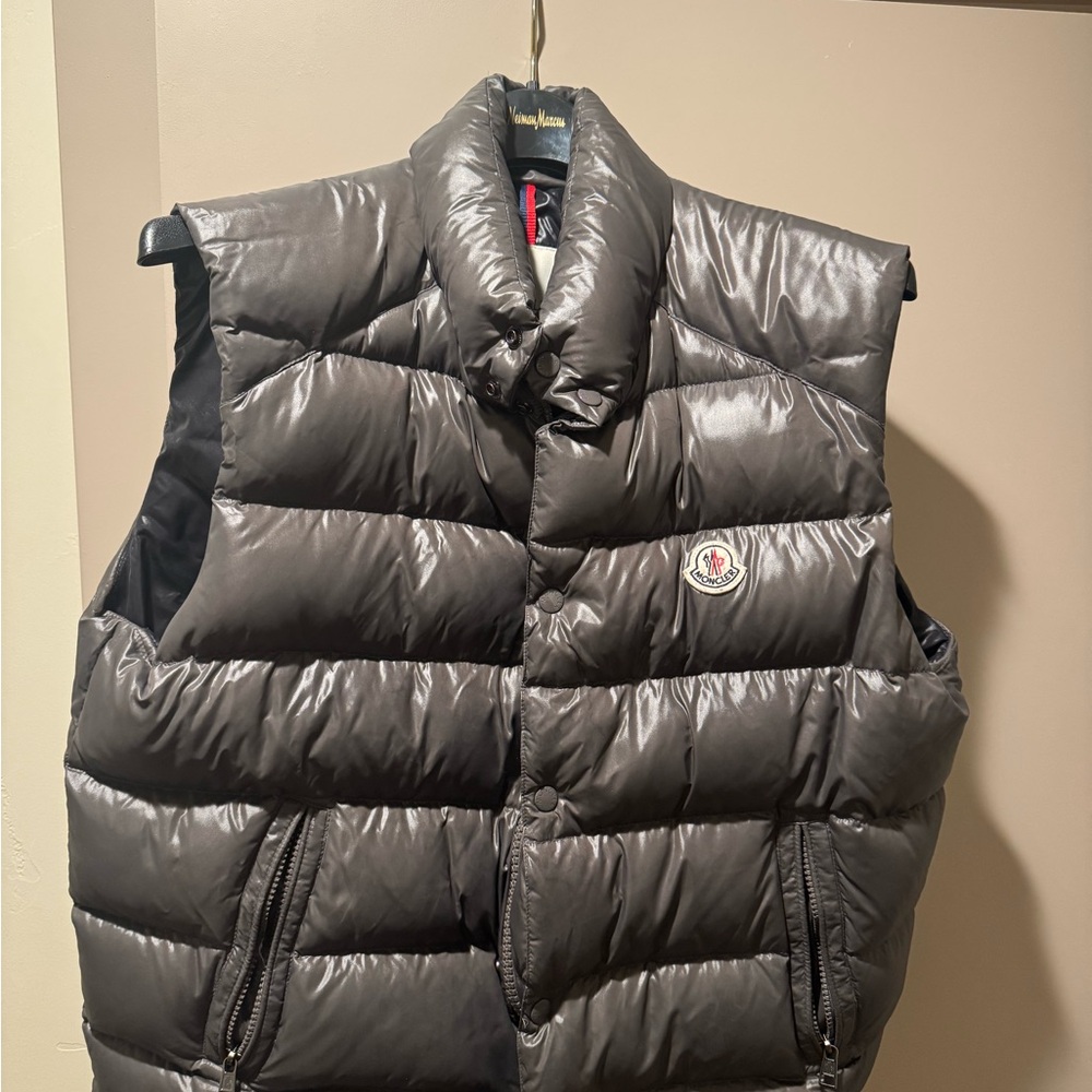 Moncler Men's Dark Gray Puffer Vest